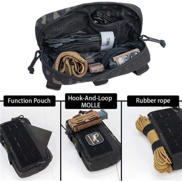 MOLLE Pouch Admin Dump Tactical Pouches Sub Abdominal Drop Carrying Kit EDC Bag - Picture 2 of 6